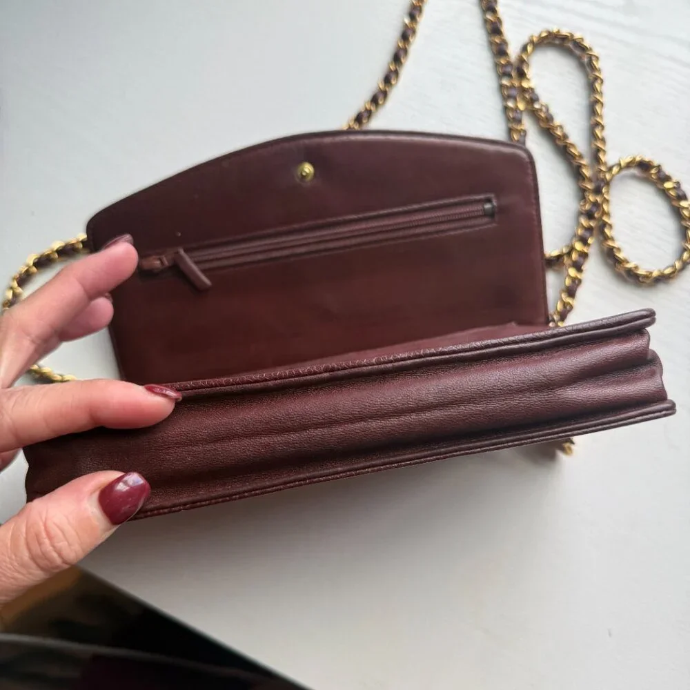 CHANEL Caviar 24K Gold plated Vintage Timeless CC crossbody bag - Classic Brown - Picture 10 of 12